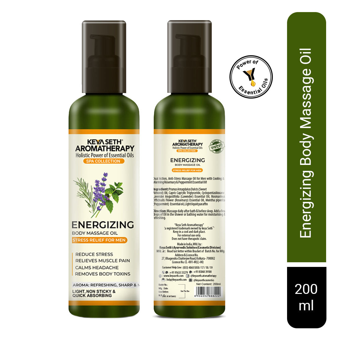 mel Pogo stick spring Gør livet Energizing Body Massage Oil for Men, Reduce Stress, Relieves Muscle Pa –  Keya Seth Aromatherapy