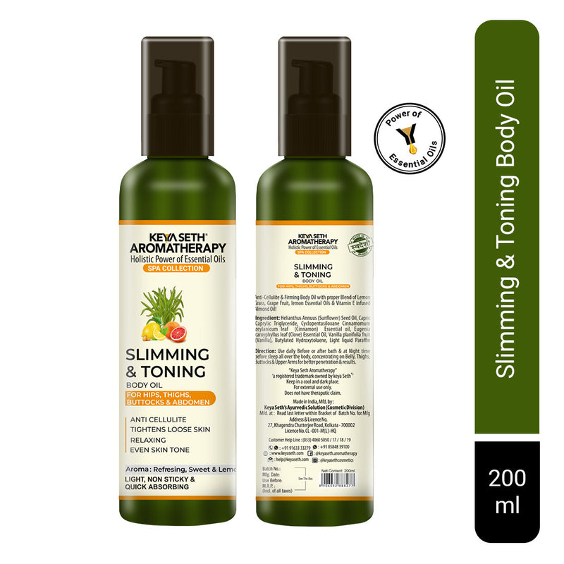 Slimming & Toning Body Oil Non-Sticky & Quick Absorbing for Hip, Thighs, Buttocks & Abdomen, Anti Cellulite, Tightens Loose Skin Relaxing & Even Skin