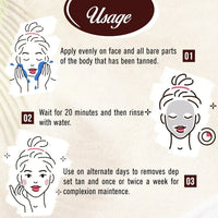Oxy De Tan Clay Foaming Facewash & Face Pack Combo Infused with Clove & Camphor oil I Removes Tan & Dead Skin Cells SLS & Paraben Free No Ammonia & Bleach - Keya Seth Aromatherapy