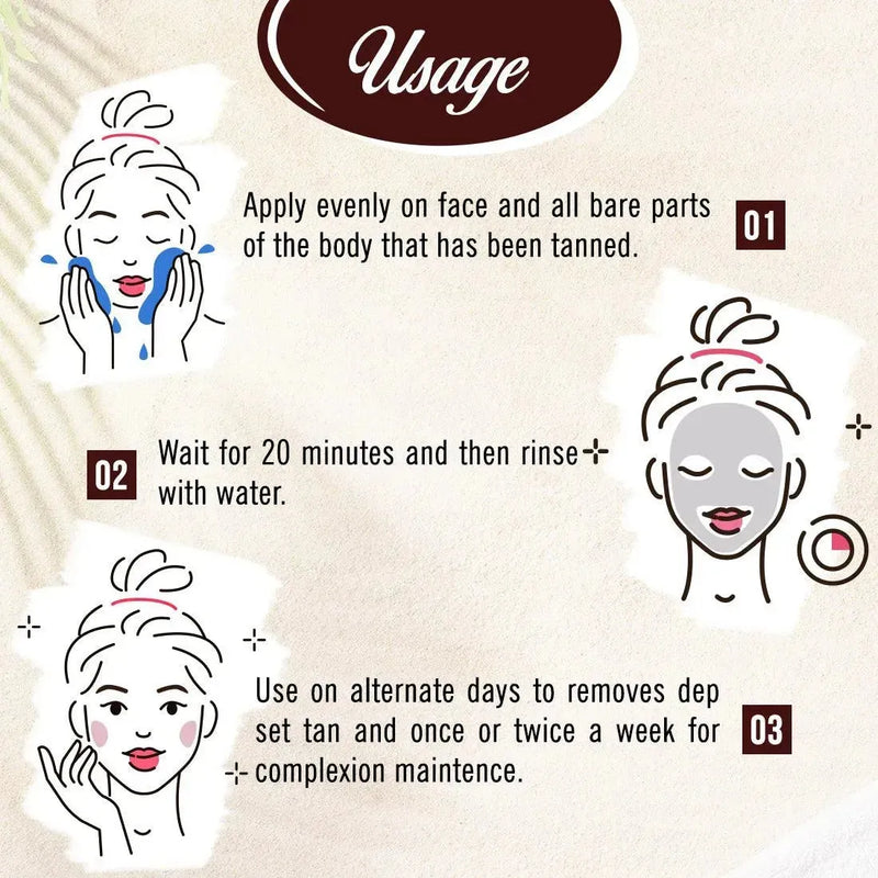 Oxy De Tan Clay Foaming Facewash & Face Pack Combo Infused with Clove & Camphor oil I Removes Tan & Dead Skin Cells SLS & Paraben Free No Ammonia & Bleach - Keya Seth Aromatherapy