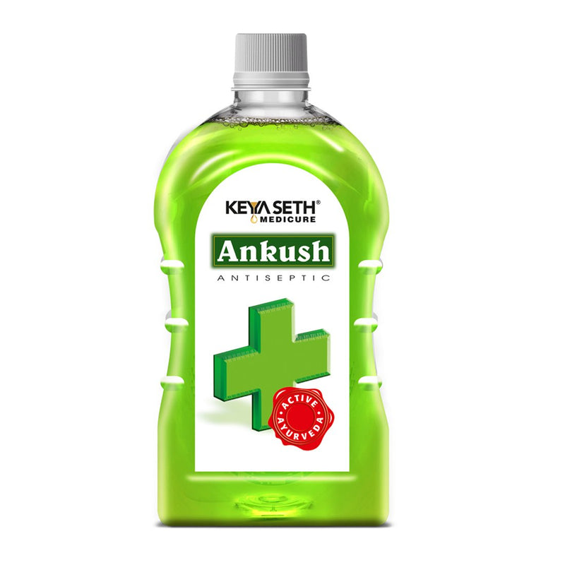 Ankush Ayurvedic Antiseptic Liquid, No Burning Sensation for First Aid & Personal Hygiene, Enriched with Neem, Tulsi, Lavender & Rose Essential Oil