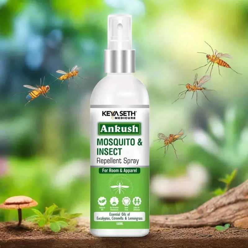mosquito spray for garden india Ankush Mosquito & Insect Repellent Spray for Room & Apparel with Citronella, Lemongrass & Eucalyptus Oil Non-Toxic & No DEET Formula -Safe for kids