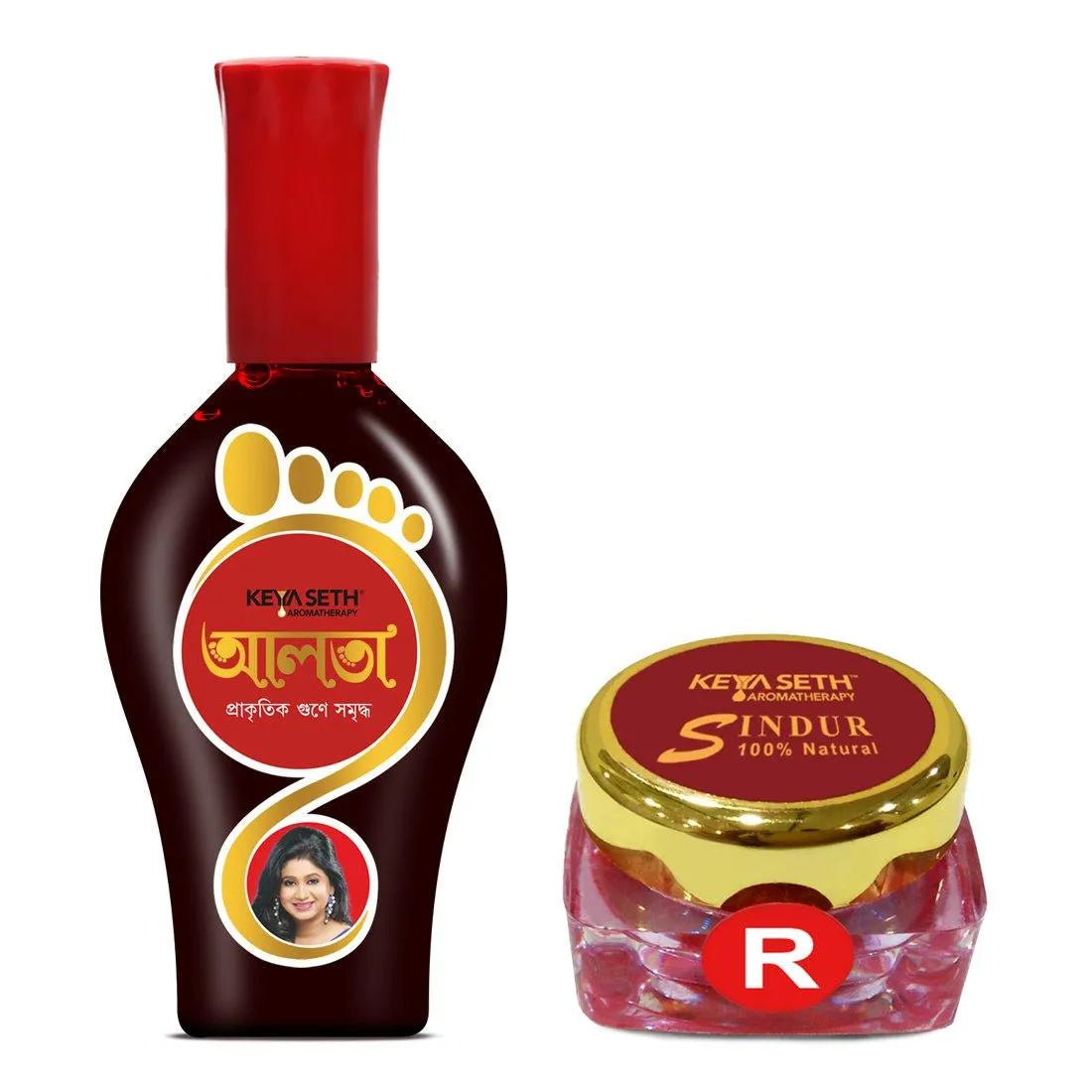 Aromatic Alta 1Pcs +100% Natural Aromatic Red Dust Sindoor 1Pcs - Keya Seth Aromatherapy