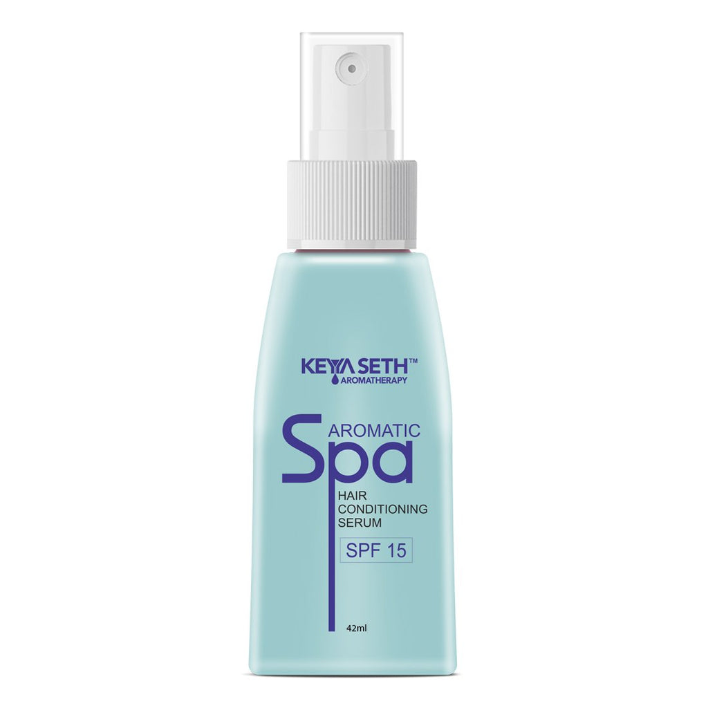 Aromatic Spa Hair Conditions Serum SPF 15-for Dry, Rough Hair-24-Hour Frizz-free Sun Protection & Manageable Hair with Pure Essential Oil & Geranium