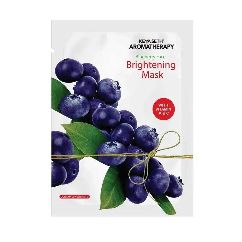 Blueberry Face Brightening Mask, Vitamin C & A, Chamomile Extract for Skin Lightening & Nourishing Face Sheet Mask