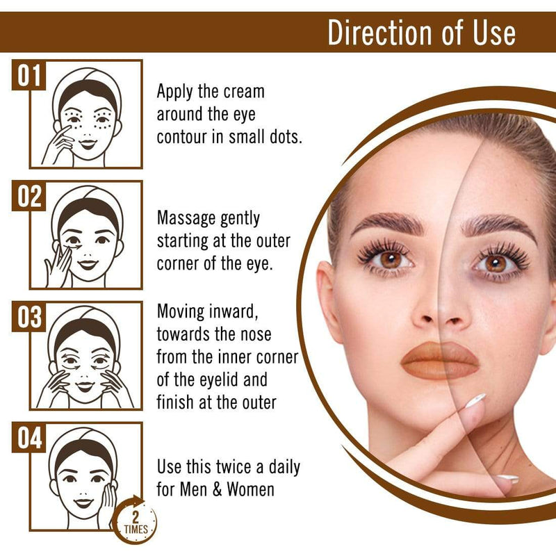 Dark Circle Removing Under Eye Cream – Vitamin C, Niacinamide, Alpha Arbutin & AHA Reduces Wrinkles, Fine lines, Dullness & Depuffing for Men & Women