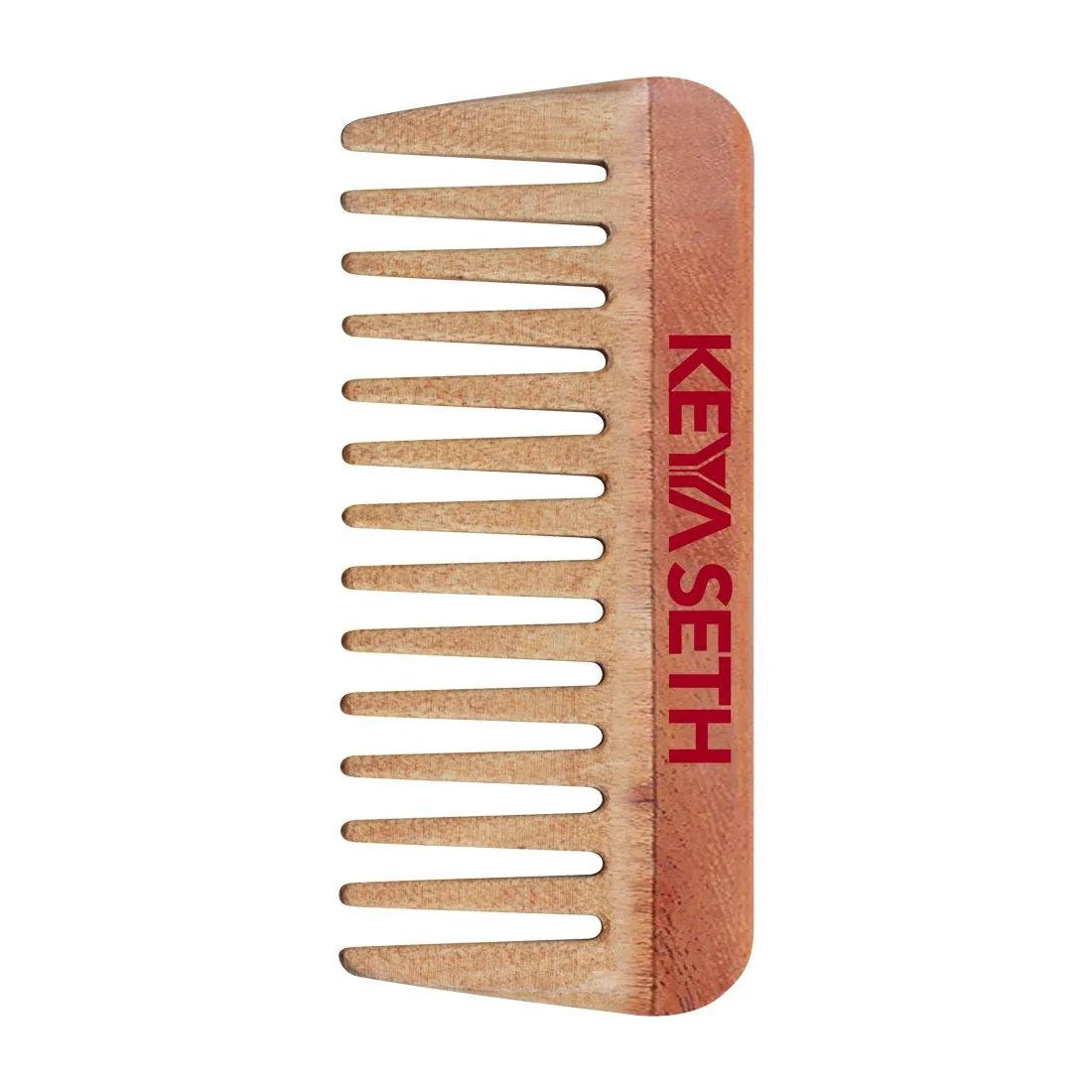 Neem Wooden Comb Wide Tooth for Hair Growth for Men & Women All Purpose Small Size. - Keya Seth Aromatherapy