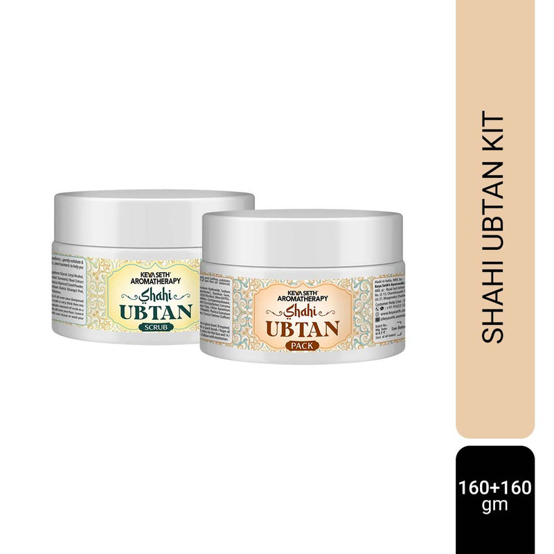 Shahi Ubtan Scrub & Pack Combo, I Tan Free  Glowing skin Natural Exfoliation I All Skin Types, Scrubs, Skin Care, Keya Seth Aromatherapy