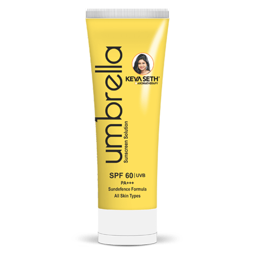 Umbrella Sunscreen Solution SPF 60 with PA+++ Long Lasting UV Protection, Sun defence Formula Oil Control Enriched with Essential Oil Wheatgerm & Micronized Zinc Oxide